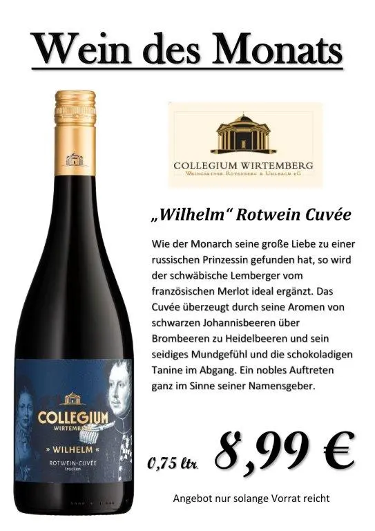 Wein des Monats Collegium Wilhelm